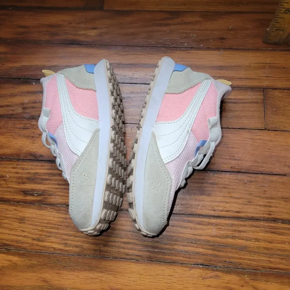 PUMA Rider Fv Sweater Wthr Lace Up  Youth Girls Beige, Pink Sneakers Casual Shoe